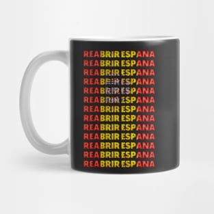 Reopen Spain - Spanish Flag Colors Typography Mug